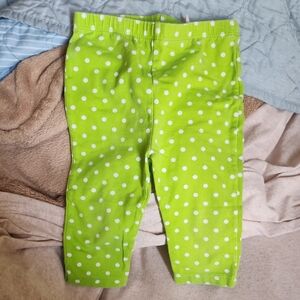 *nd 12-18 Months Lime Green Polka Dot Leggings - Must Bundle To Buy